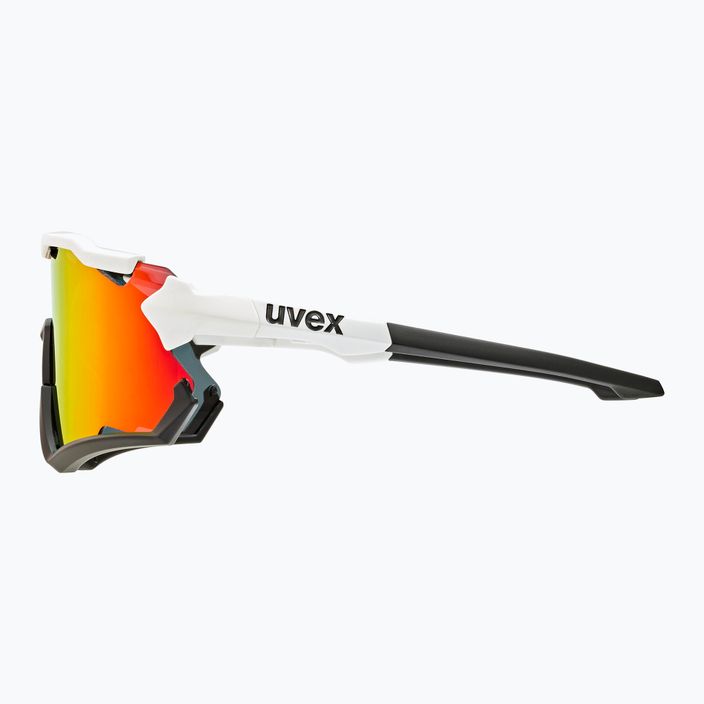 Kerékpáros szemüveg UVEX Sportstyle 228 fehér fekete/tükörvörös 53/2/067/8206 9