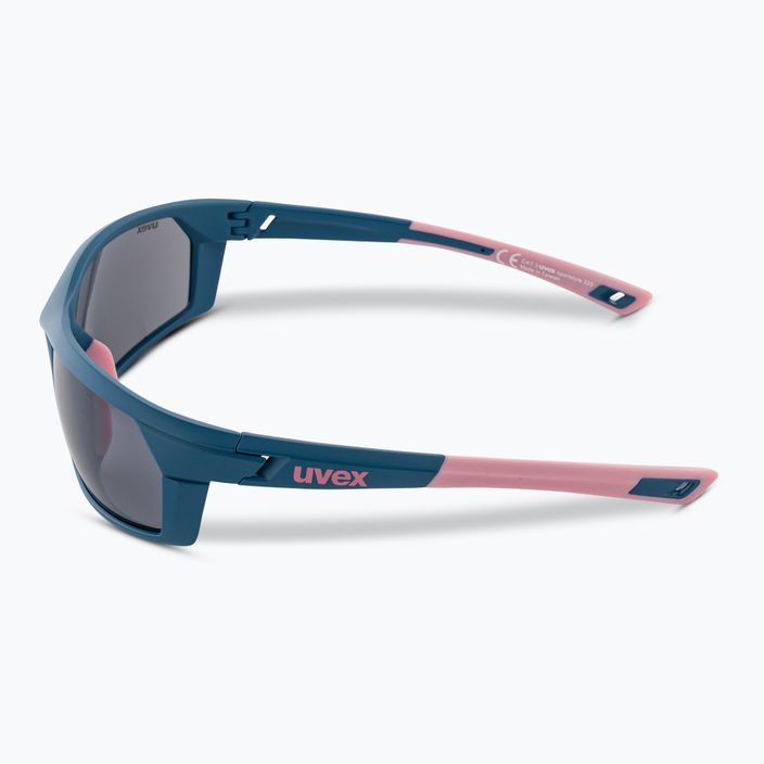 UVEX Sportstyle 225 kék matt rózsaszín/ezüst napszemüveg 4