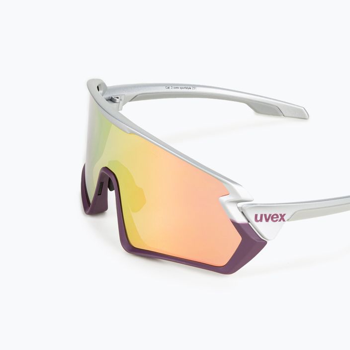 Kerékpáros szemüveg UVEX Sportstyle 231 ezüst-ibolya S5320655316 5