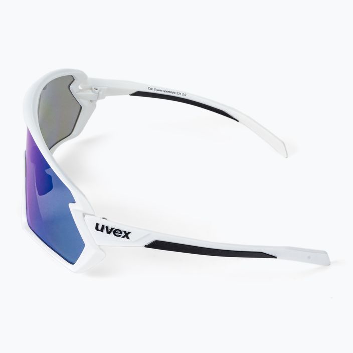 UVEX Sportstyle 231 2.0 fehér matt/tükörkék kerékpáros szemüveg 53/3/026/8806 4