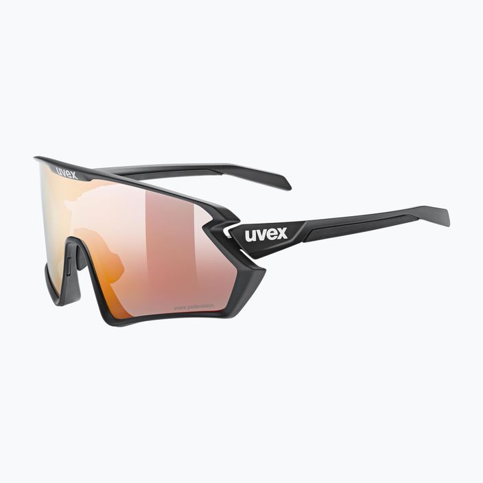 UVEX Sportstyle 231 2.0 P fekete matt/tükör piros kerékpáros szemüveg 53/3/029/2230 5