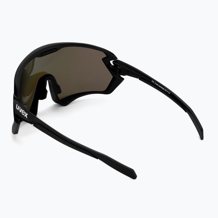 UVEX Sportstyle 231 2.0 P fekete matt/tükörkék kerékpáros szemüveg 53/3/029/2240 2