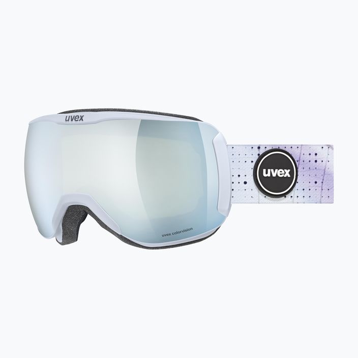 Női síszemüveg UVEX Downhill 2100 CV WE S2 arctic blue matt/tükörfehér/colorvision zöld