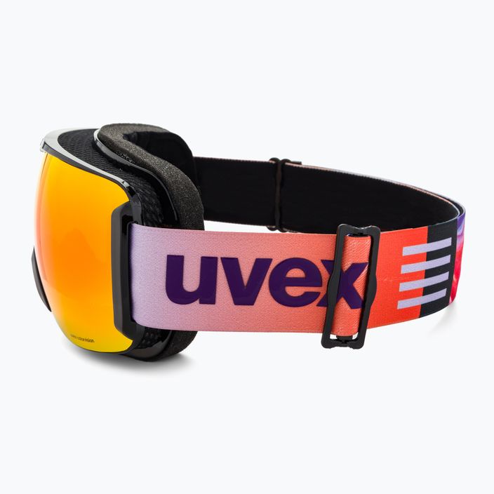 UVEX Downhill 2100 CV S2 síszemüveg fekete fényes/tükrös skarlátvörös/colorvision narancssárga 4