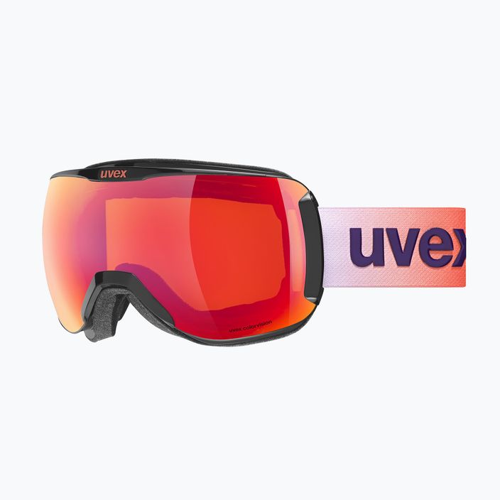 UVEX Downhill 2100 CV S2 síszemüveg fekete fényes/tükrös skarlátvörös/colorvision narancssárga 5