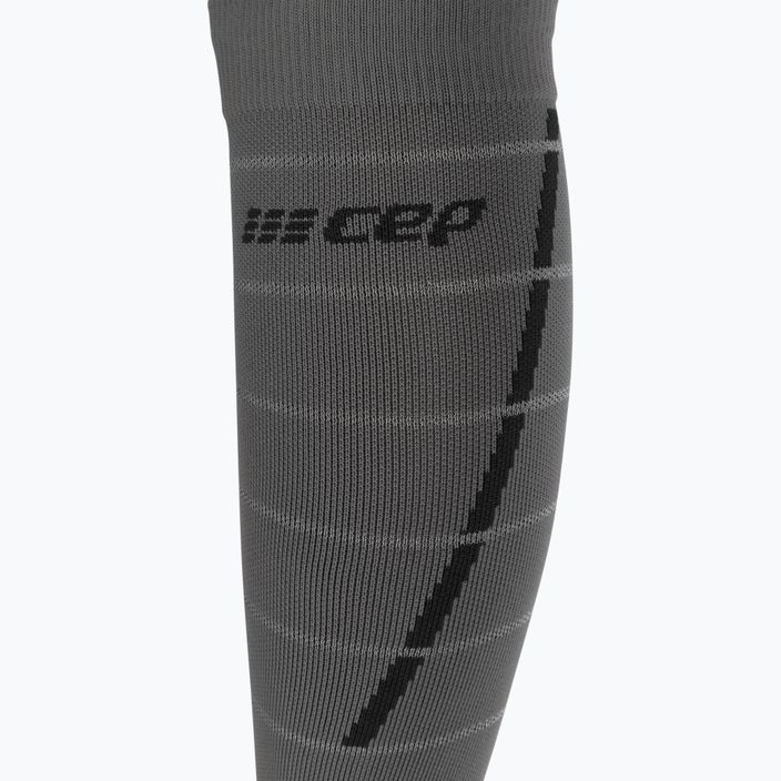 CEP Fényvisszaverő szürke női futó kompressziós zokni WP402Z2000 3