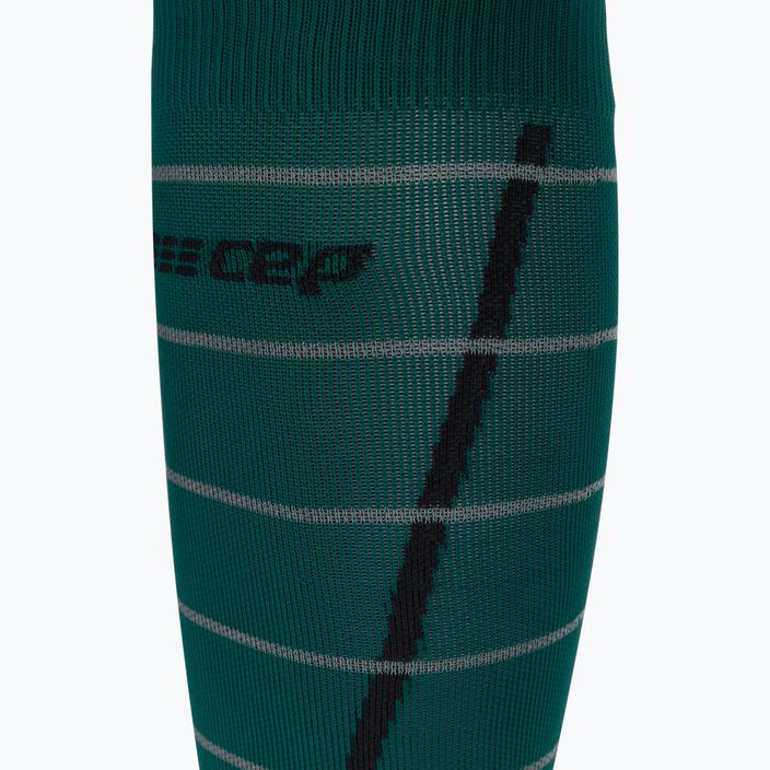 CEP Fényvisszaverő zöld férfi futó kompressziós zokni WP50GZ2000 3