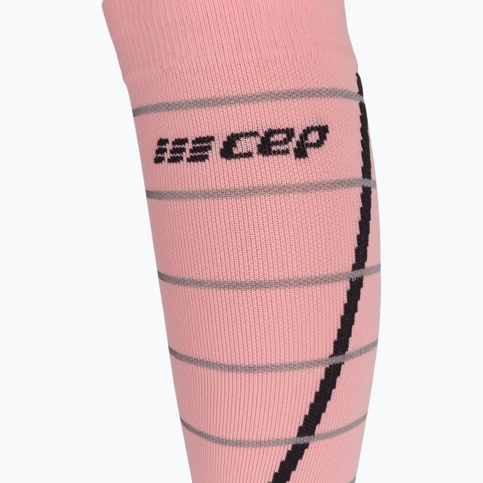 Női CEP fényvisszaverő rózsaszín futó kompressziós zokni WP401Z2000 3