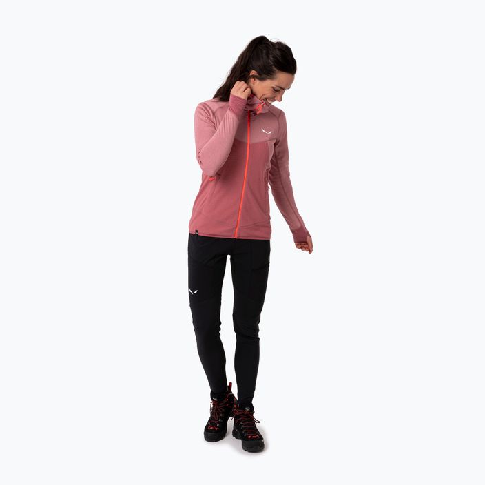 Salewa női Puez Hybrid PL FZ Hoody fleece pulóver rózsaszín 00-0000027389