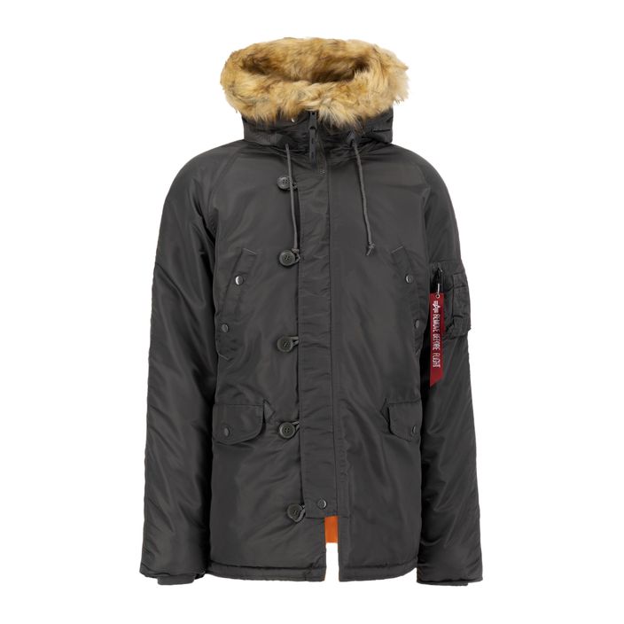 Alpha Industries férfi dzseki N-3B VF szürke / fekete 2