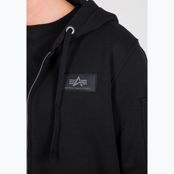 Férfi Alpha Industries Back Print Zip pulóver fekete 4