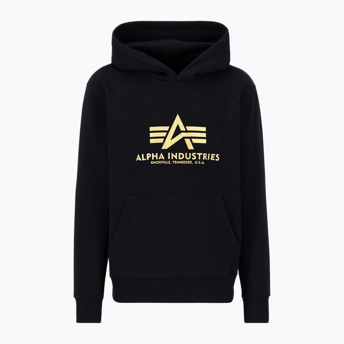 Férfi Alpha Industries Basic Carbon Hoody fekete/arany melegítőfelső 3