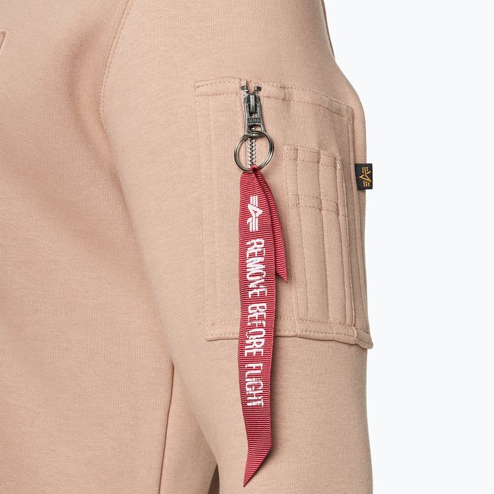 Férfi Alpha Industries Back Print Zip melegítő pulóver poros korall színben 4