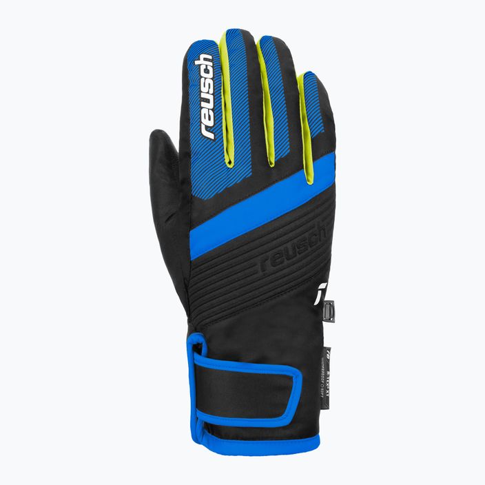 Reusch Duke R-Tex XT gyermek síelő kesztyű fekete/brilliáns kék/biztonsági sárga 2