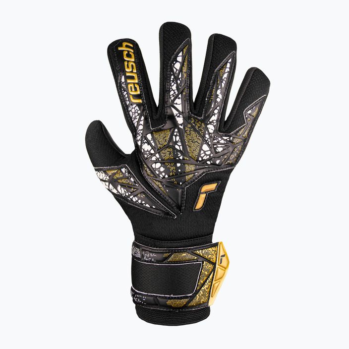 Reusch Attrakt Silver NC Finger Support Junior black/gold/white/black gyerek kapuskesztyű 2