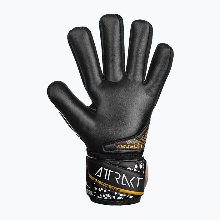 Reusch Attrakt Silver NC Finger Support Junior black/gold/white/black gyerek kapuskesztyű 3