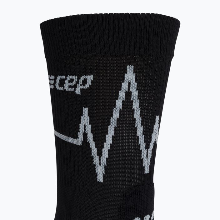 CEP Heartbeat férfi kompressziós futó zokni fekete WP3CKC2 3