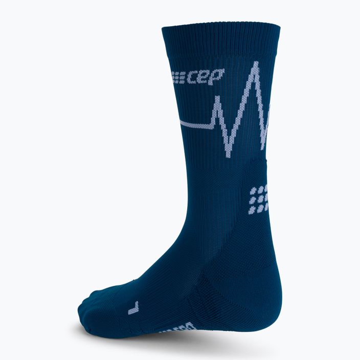 CEP Heartbeat férfi rövid kompressziós futózokni kék WP3CNC2 2