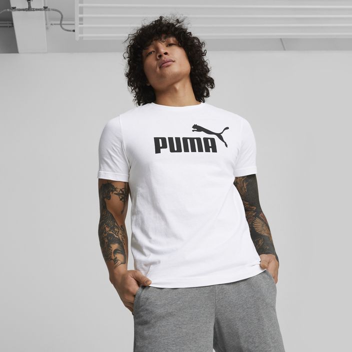 Férfi PUMA Ess Logo Tee puma fehér 3