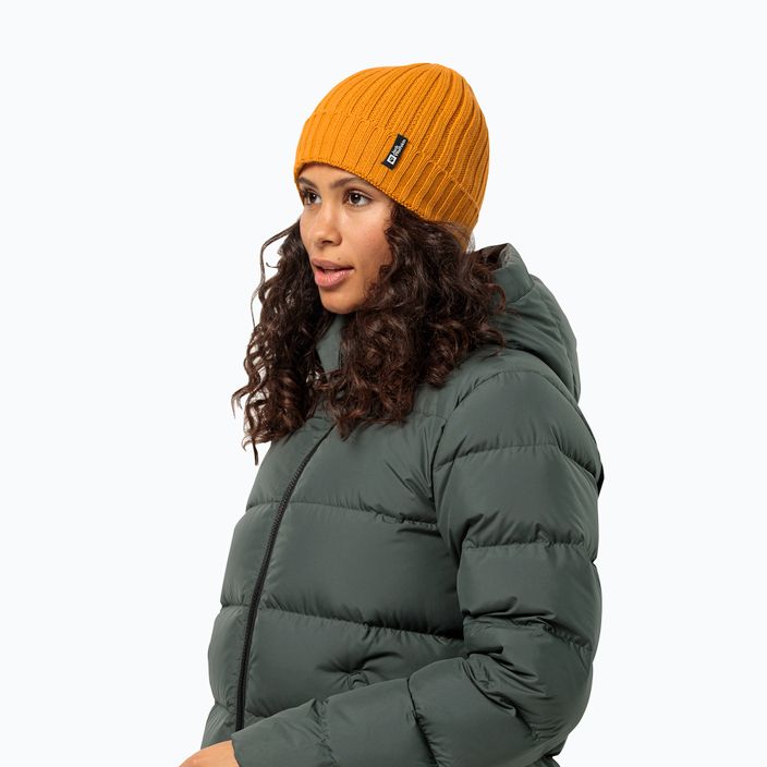 Jack Wolfskin Rib Knit sáfrányvirág téli sapka 2