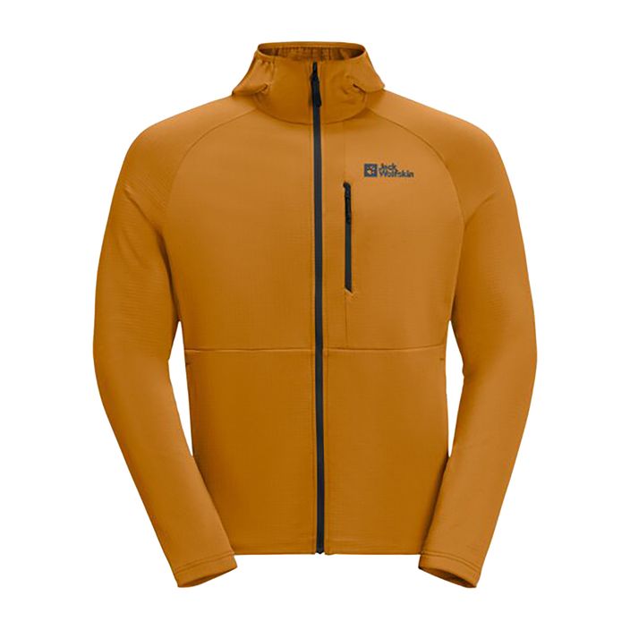 Férfi Jack Wolfskin Kolbenberg kapucnis Fz fleece pulóver sáfrányvirág 2