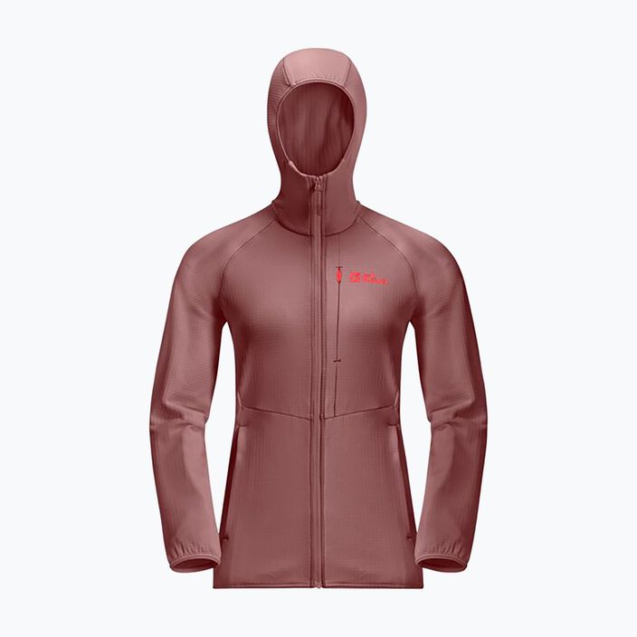 Jack Wolfskin női gyapjú kabát Kolbenberg Hooded Fz mineral red 2