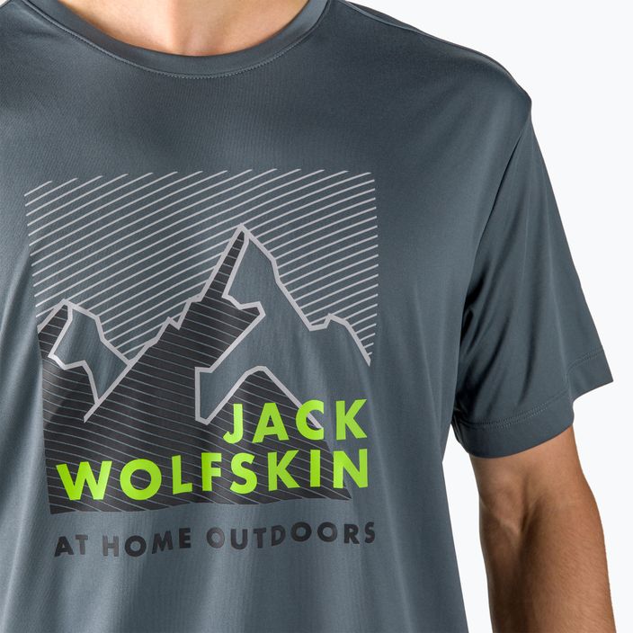 Férfi Jack Wolfskin Peak Graphic póló szürke 1807182_6098_002 4