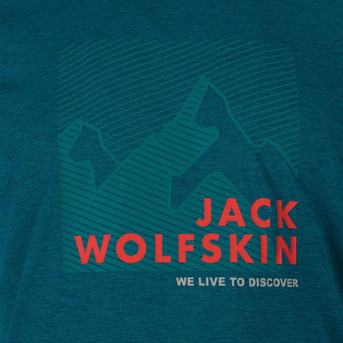 Férfi Jack Wolfskin Hiking Graphic póló kék 1808761_4133 6