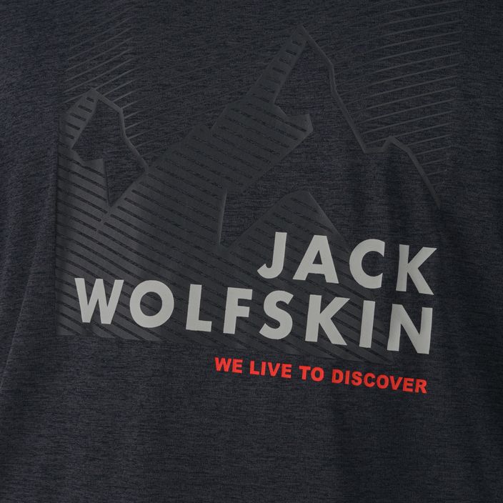Férfi Jack Wolfskin Hiking Graphic szürke póló 1808761_6230 6