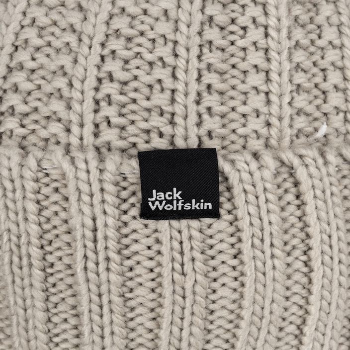 Női téli sapka Jack Wolfskin Highloft Knit Beanie poros szürke 4
