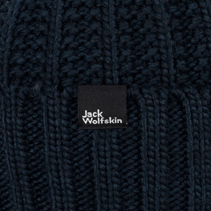 Női téli sapka Jack Wolfskin Highloft Knit Beanie éjszakai kék 6