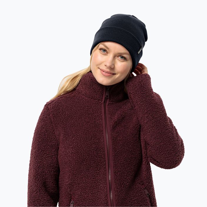 Jack Wolfskin Rib éjszakai kék téli sapka 2