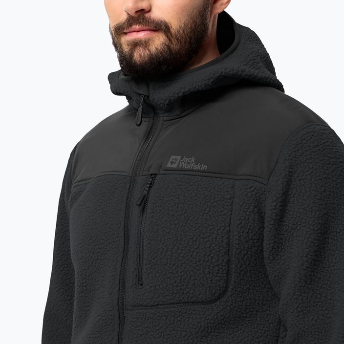 Jack Wolfskin férfi Kammweg Pile Fz fantom fleece pulóver 4