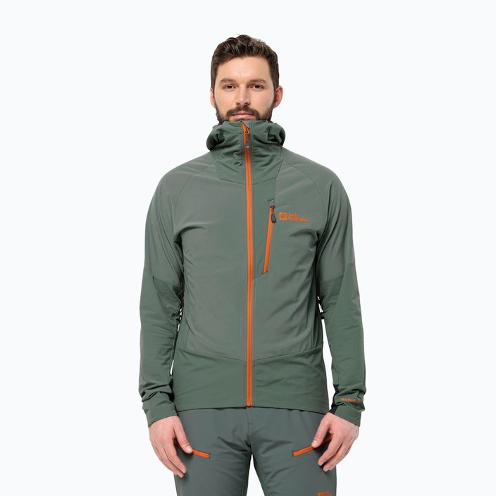 Jack Wolfskin férfi softshell dzseki Alpspitze Hoody hedge zöld