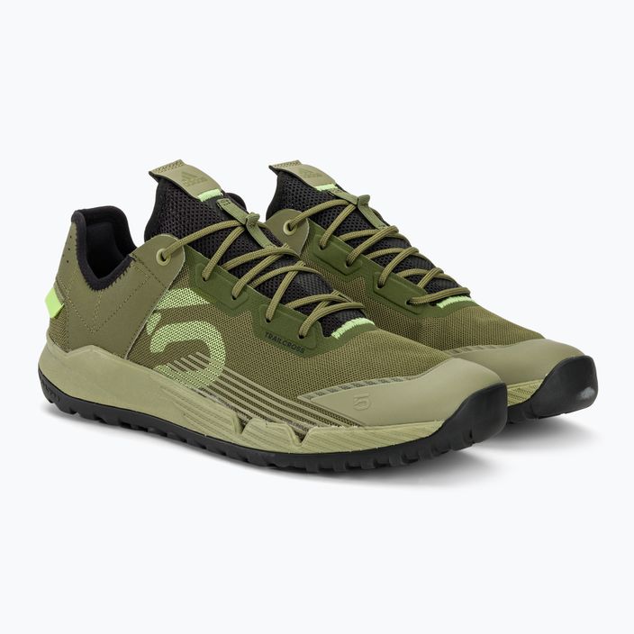 Férfi platform kerékpáros cipő adidas FIVE TEN Trailcross LT focus olive/pulse lime/orbit green 5