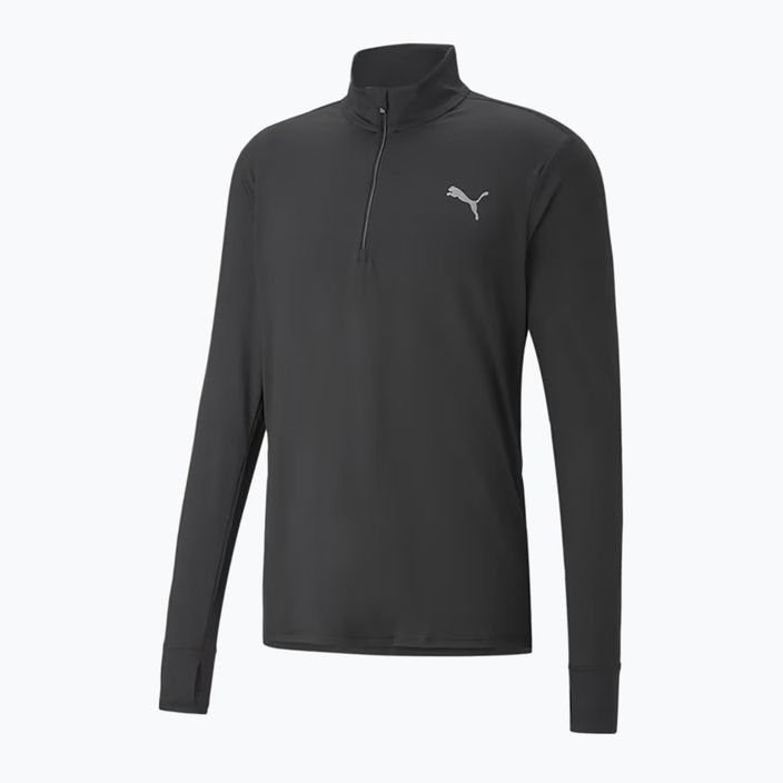 Férfi PUMA Run Favorite 1/4 Zip futó melegítőfelső fekete