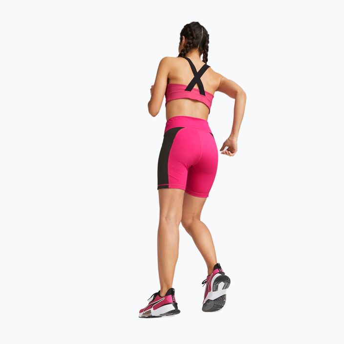 PUMA Fit 5" edző leggings rövid fekete-rózsaszín 523078 64 4