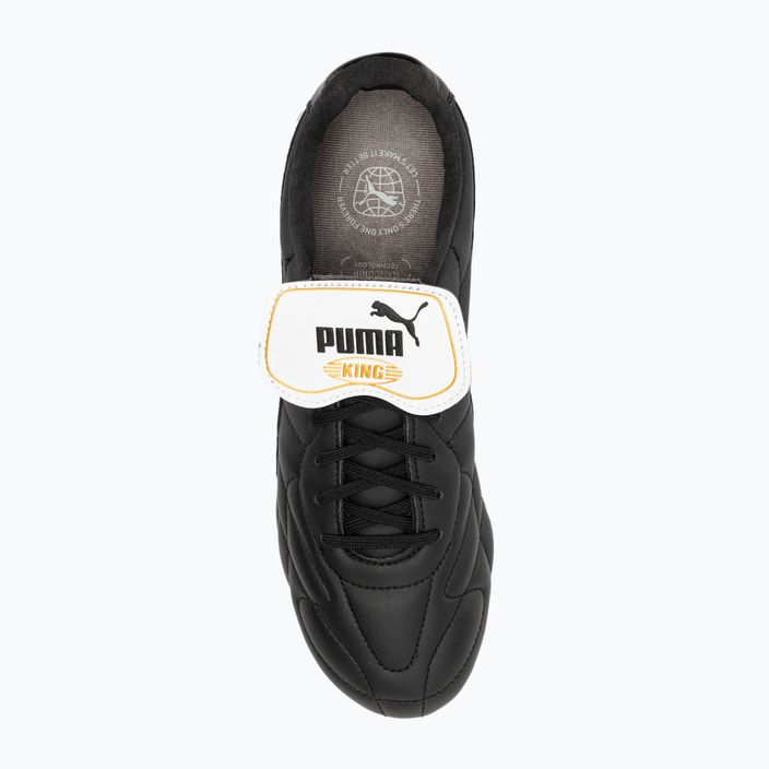 Férfi futballcipő PUMA King Top FG/AG puma fekete/puma fehér/puma arany 6