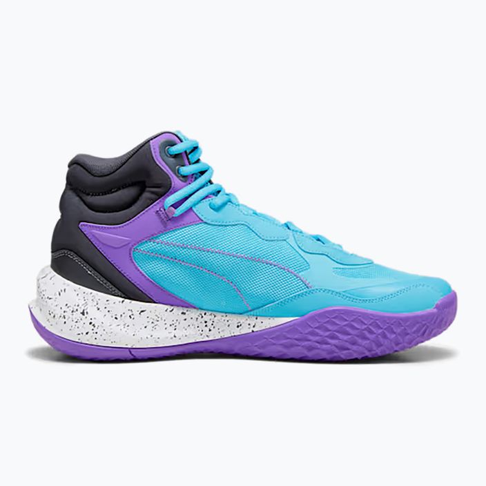 Férfi kosárlabda cipő PUMA Playmaker Pro Mid lila csillogás/világos aqua/erős szürke/fehér 9