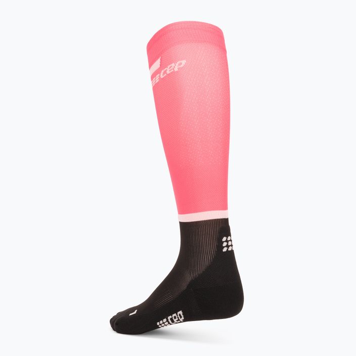 CEP Tall 4.0 női kompressziós futó zokni rózsaszín/fekete 2