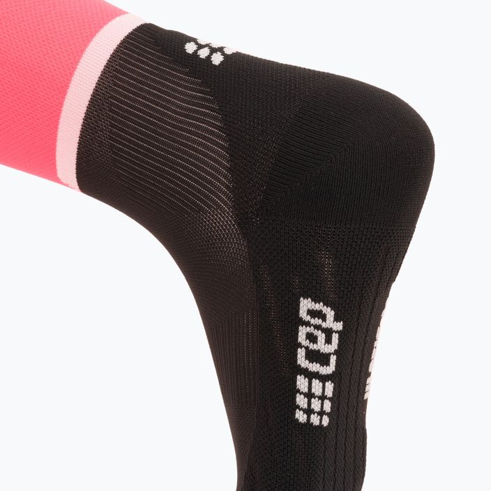 CEP Tall 4.0 női kompressziós futó zokni rózsaszín/fekete 4