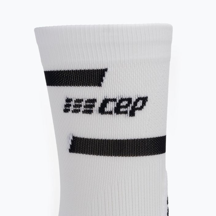 CEP női kompressziós futó zokni 4.0 Mid Cut fehér 3