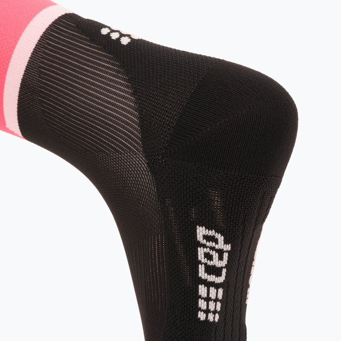 CEP női kompressziós futó zokni 4.0 Mid Cut rózsaszín/fekete 4