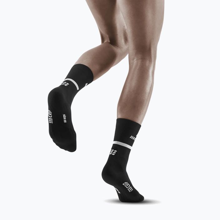 CEP női kompressziós futó zokni 4.0 Mid Cut fekete 6