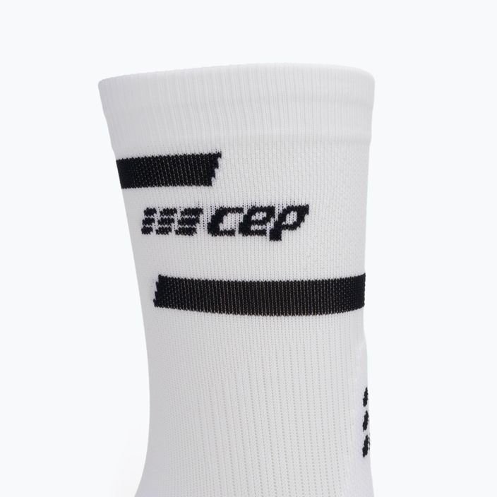 CEP Férfi kompressziós futó zokni 4.0 Mid Cut Fehér 5