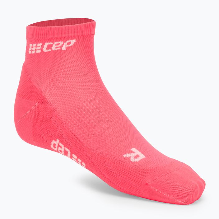 CEP női kompressziós futó zokni 4.0 Low Cut rózsaszínű 4