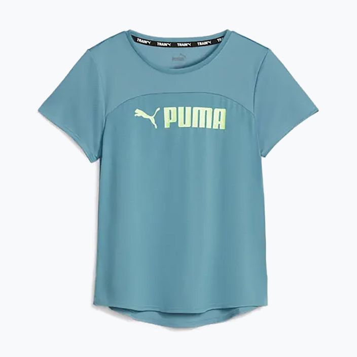 Női edzőpóló PUMA Fit Logo Ultrabreathe merész kék/gyors zöld