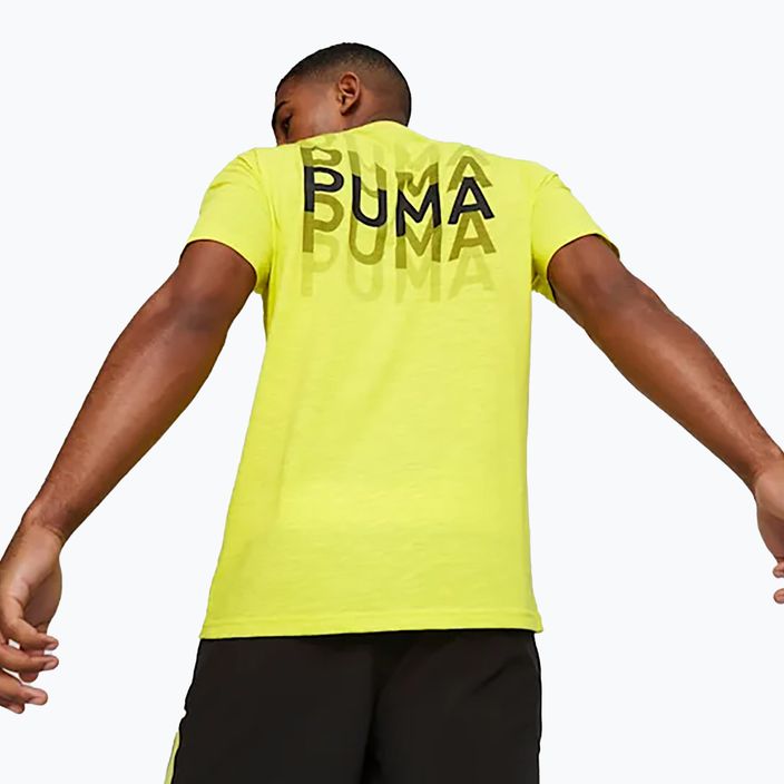 Férfi edzőpóló PUMA Graphic Tee Puma Fit sárga bojtos PUMA Graphic Tee Puma Fit sárga bojtos 5