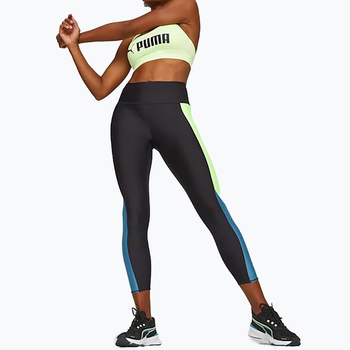 Női edző leggings PUMA Fit Eversculpt Color Block Hw 7/8 puma fekete/gyors zöld