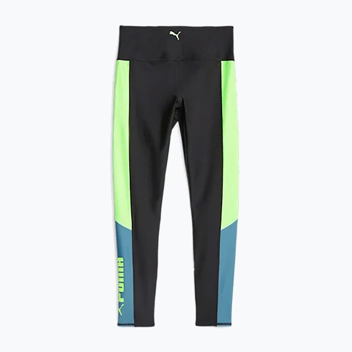 Női edző leggings PUMA Fit Eversculpt Color Block Hw 7/8 puma fekete/gyors zöld 4